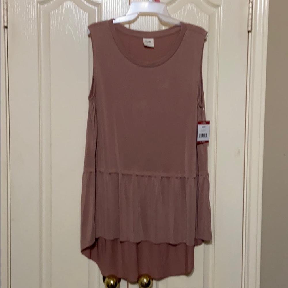 Mote Sleeveless Tunic Top Blush Pink XL New NWT